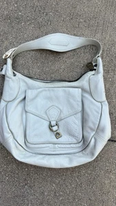 VINTAGE Y2K Marc Jacobs Blake Leather Floral Shoulder Bag Ivory Gold Rare Nice - Picture 1 of 8