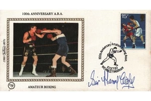 Sir Henry Cooper Hand Signed 100th Anniversary A.B.A  Amateur Boxing 1980 - Picture 1 of 1