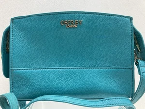 Osprey Turquoise Leather Shoulder/Clutch bag - Picture 1 of 7