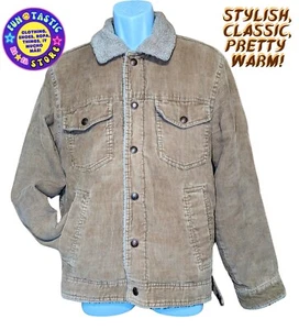 CHAQUETA HOMBRE AEROPOSTALE. CAMIONES DE PANA MARRÓN FORRADOS SHERPA, Talla S. CLÁSICO CÁLIDO - Imagen 1 de 17