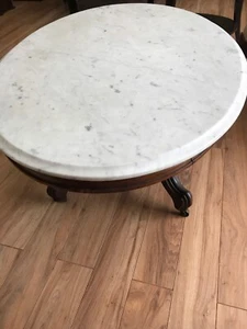 Antique Coffee Tabe On Casters - Picture 1 of 10
