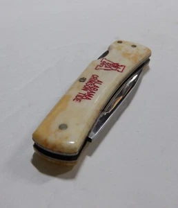 Alabama Crimson Tide Frost Buck Horn Smooth Bone Lockback 2 5/8" - Picture 1 of 14
