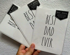 3 Karten VATERTAG Karten für DAD RAE DUNN Bester Papa aller Zeiten innen leer - Bild 1 von 5