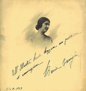 MARIA CANIGLIA opera soprano jumbo foto firmata come studente di voce - Foto 1 di 1