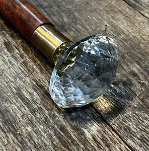 Diamantförmiger Topper 37" langer Holzschaft Gehstock Stock - Bild 1 von 4