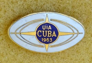 1963 International Union of ARCHITECTS Congress CUBA Pin Badge UIA Architecture - Picture 1 of 2
