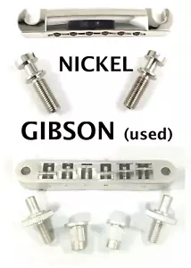 Bridge GIBSON complet with studs - used - nickel - guitare Les Paul - SG - ES335 - Photo 1/6