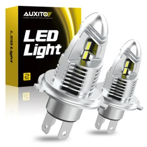 AUXITO H4 9003 LED Headlight High Bulbs Low Beam 6000K White CANBUS ERROR FREE - Picture 1 of 12