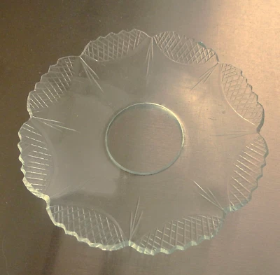 Escudos de vela de vidro floral vintage bobeches pega goteja gotejamento de cera - Imagem 1 de 4