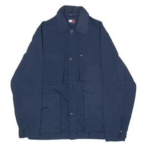TOMMY HILFIGER Mens Parka Jacket Blue Nylon S - Picture 1 of 6