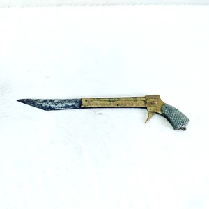 1940s Vintage Handmade Brass Revolver Shape Folding Knife Rare Collectible KN25 - Picture 1 of 7