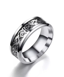 Fashion Women Men Titanium Wedding Engagement Ring Blue Party Jewelry Gifts Sz 5 - Picture 1 of 2