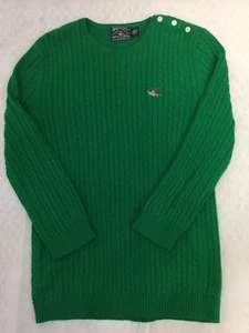 American Living Women’s 100% Cotton Knit To Shape Green 3/4 Sleeve Sweater Sz M - Picture 1 of 3