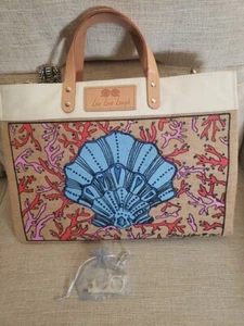 Brighton Seashell Burlap Tote/Crossbody Beach Bag NWT + Free No Touch Key - Picture 1 of 18