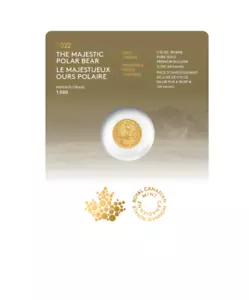 2022 Canada One-Tenth Ounce $5 Pure Gold Polar Bear Coin First-Strike Issue - Picture 1 of 4