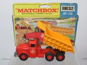 MATCHBOX KINGSIZE K19-1 SCAMMELL TIPPER TRUCK. VN MIB - Picture 1 of 15