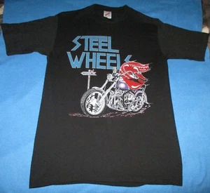 Vintage 1989 ROLLING STONES Steel Wheels Tour MD T shirt Dead Stock Jagger - Picture 1 of 7