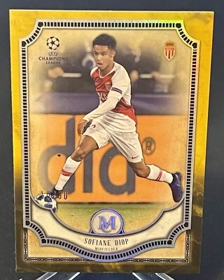 2018-19 Topps Museum Collection UCL Gold #/50 SOFIANE DIOP Rookie RC MONACO 🇲🇨 - Image 1 of 2