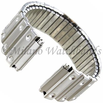 18-22mm Sport Metal Twist-O-Flex Silver Tone Mens Watch Band fits Casio G Shock - Image 1 of 4