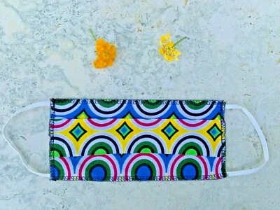 Colorful Floral, Woman's Face Mask, Washable, Breathable, One Layer Thin Cotton - Image 1 of 4