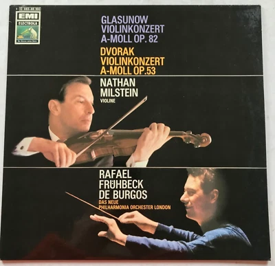 Nathan Milstein Glazunov Dvorak Violin Concertos De Burgos EMI ASD 2365 RE NM - Image 1 of 4