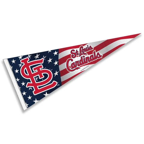 St. Louis Cardinals Nation USA Stars and Stripes Pennant MLB 12 in X 30 in Cover