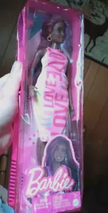 Barbie Fashionistas Puppe #186, kurvig, purpurrote Zöpfe, ärmelloses Kleid, neu - Bild 1 von 7