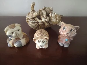 4 Harmony Kingdom Boxes -- Cats --- Emerald / Trixie / Turquoise / Pride and Joy - Picture 1 of 9
