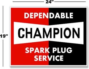 24" CHAMPION SPARK PLUG DECAL TO MAKE SIGN MAN CAVE STATION GASOLINE PUMP - Picture 1 of 1