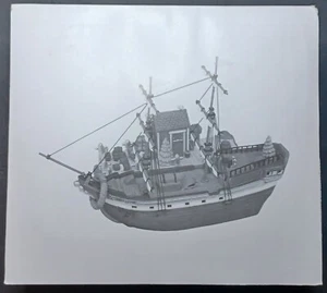 Dept 56 New England Village Series The Emily Louise Set di 2 #56581 nave e molo - Foto 1 di 6