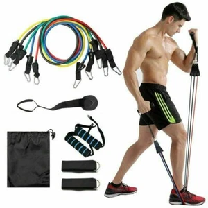 Exercise / Resistance Band 11 Piece Set | Upgraded Design | Adjustable Weights - Picture 1 of 12