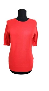 Aquascutum Womens Top Size M Red Solid Cotton Knit Top Short Sleeve T-Shirt 🌈 - Picture 1 of 12