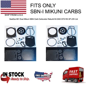 Kit de reconstrucción de carburador DUAL Mikuni SBN-I Yamaha GP 800 XLT Waverunner Carb; - Imagen 1 de 12