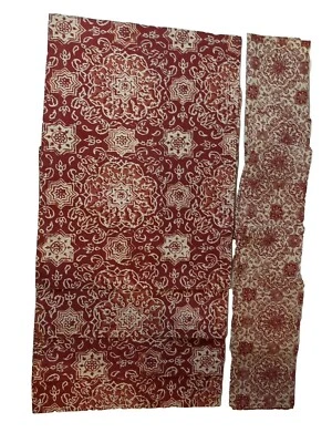Pottery Barn "Rusty Red/White" 14 X 20 Set Of 4 Placemats  & 6 Napkins Boho  - Image 1 of 4