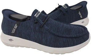Skechers Men's Slip-ins Go Walk Max Free Hands Navy Slip On Shoes Size:8.5 82C - Picture 1 of 5