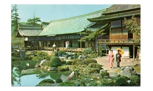 Unused Samboin Temple Gardens Kyoto Japan Pan Am Airways Issued Chrome Postcard - Picture 1 of 1