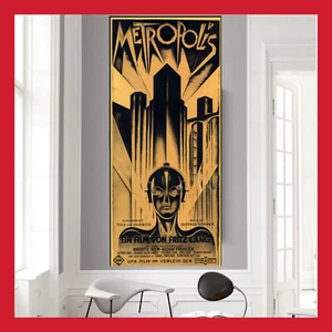 GRANDE TOILE COTON AFFICHE POSTER CINEMA SORTIE FILM METROPOLIS FRITZ LANG 1927 - Afbeelding 1 van 2