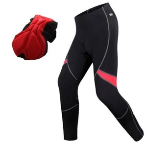 Hombres Invierno Ciclismo A Prueba de Viento Bicicleta Bicicleta Ciclismo Pantalones Térmicos Montar Negro - Imagen 1 de 4