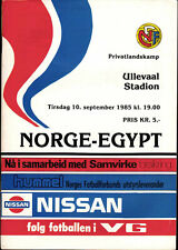 10.09.1985 Norwegen/Norvegia - Egitto/Egitto, Länderspiel IN Oslo