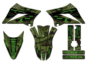 2010-2023 KLX 110 APACHE Green Senge Graphics Kit Compatible with Kawasaki - Picture 1 of 10