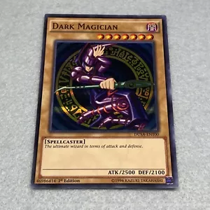 Tarjeta de Arte Original Yugioh Dark Magician DUSA 1a Edición Ultra Rara Casi Nueva - Imagen 1 de 1