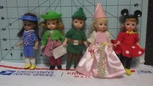 5 madame Alexander dolls 2 w tags Lady bug girl Peter Pan micky mouse Rapunzel - Picture 1 of 5