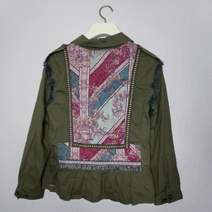 Matilda Jane Moments with you Letterman Damenjacke Größe Large Gobelin grün - Bild 1 von 8