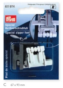 PRYM 611974 INVISIBLE FLASH ZIPPER FOOT FOR SEWING MACHINE - Picture 1 of 1