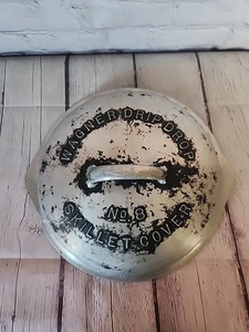 Vtg Wagner Drip Drop Skillet Cover Lid No. 8 C-508 Silver Pre-Owned - Picture 1 of 9