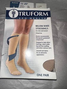 Medias de compresión moderadas 15-20 Truform soporte debajo de la rodilla talla C beige  - Imagen 1 de 2