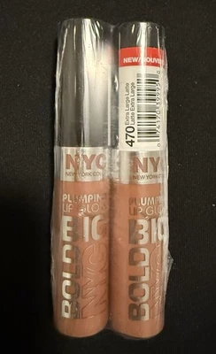 NYC Big Bold Plumping and Shine Lip Gloss #470-Extra Large Latte. Lot 2. Sealed - Image 1 of 2