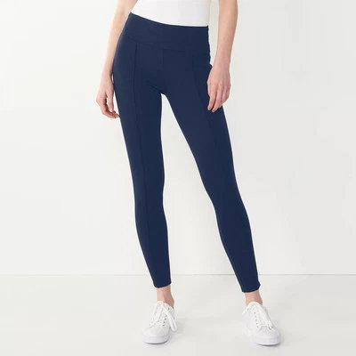 Nuevas Leggings Activas Para Mujer Nine West Seamed Ponte Azul Talla XL Foto 1 de 4