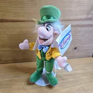 Disney Alice im Wunderland Sitzsack Plüsch 8 Zoll Der verrückte Hutmacher mit Etikett - Bild 1 von 5