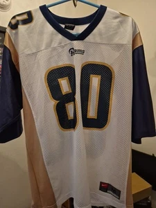 Isaac Bruce Vintage St Louis Rams Nike White Jersey #80 Medium VG Condition NFL - Picture 1 of 6